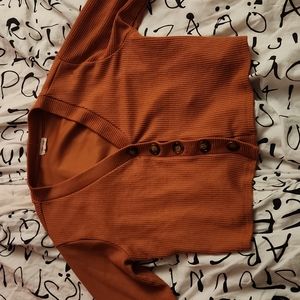 Copper Cropped Cardigan